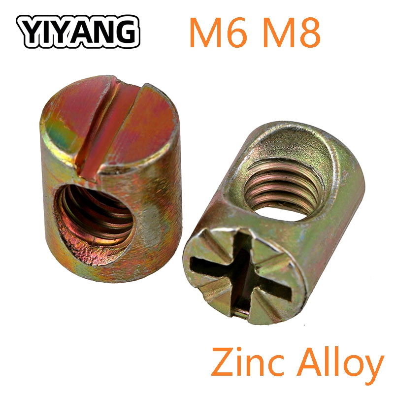 10PCS/Ready stock Furniture Connector Fixing Screw Bolt Nut Insert Wood ...