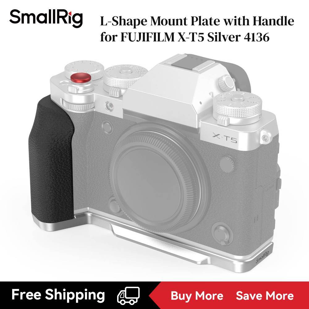 SmallRig L-Bracket Grip For Fujifilm X-T5 Camera - Quick Release Black Aluminum