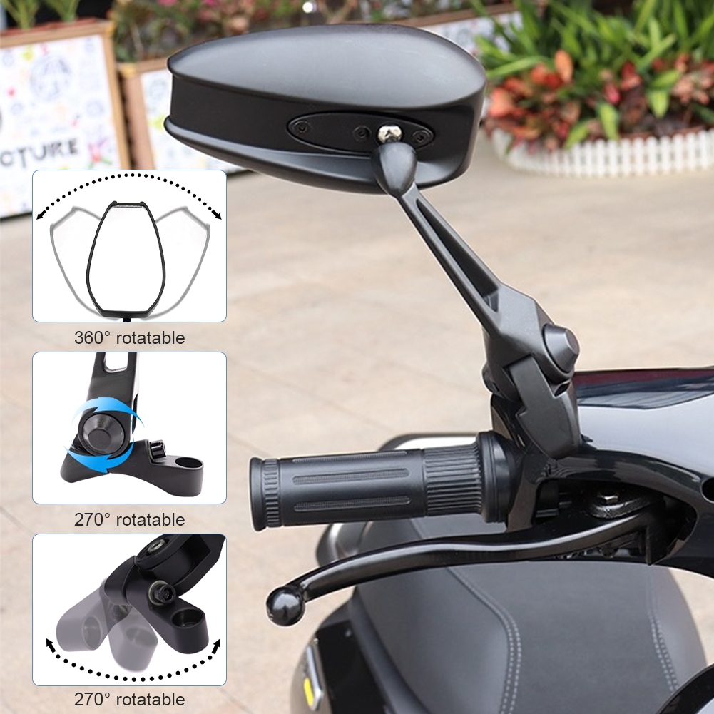 1Pair Motorcycle Mirror Street King Anti Glare Adjustable Blue Lens ...
