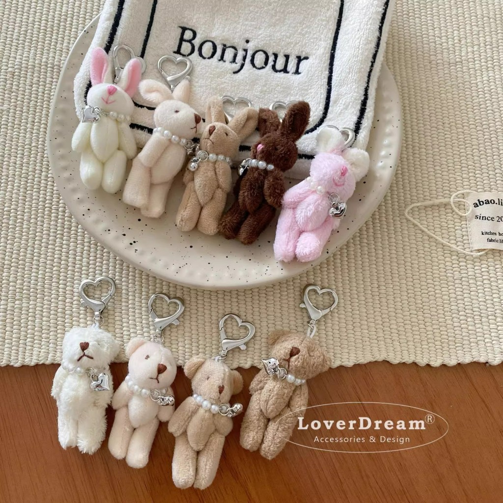 Bag Decorative Pendant Stuffed Doll Keychain Plush Keyring Rabbit Bear ...