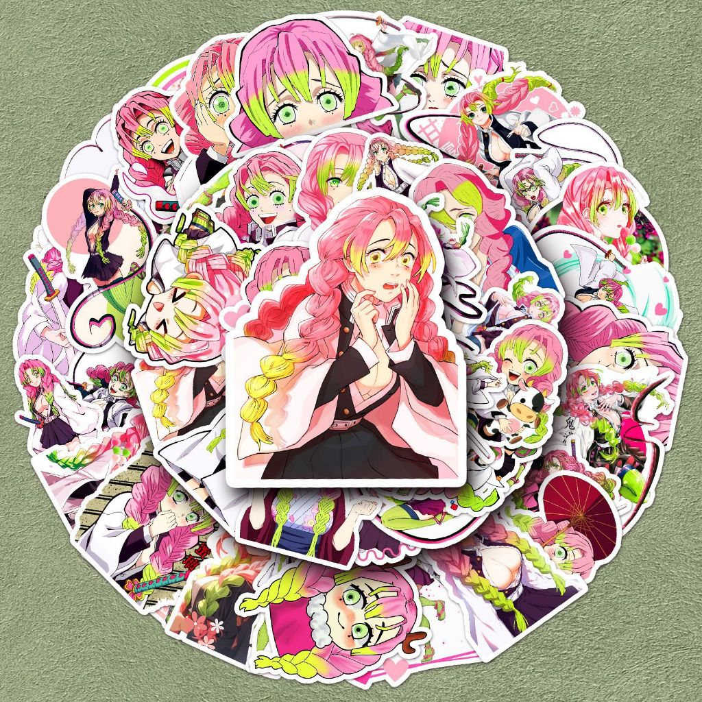 50pcs Demon Slayer Kanroji Mitsuri Stickers Anime Cute Girls Cartoon ...
