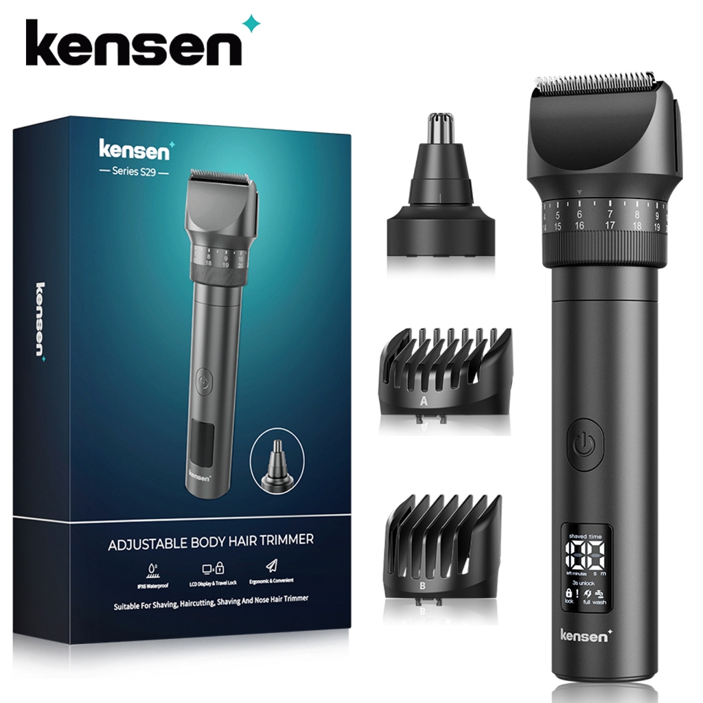 Kensen Hair Trimmer Adjustable Shaver Waterproof Hair Clipper Razor ...