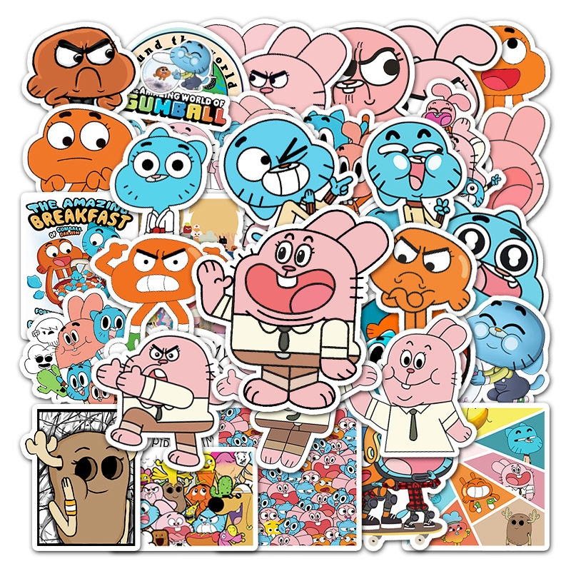 50Pcs Cartoon The Amazing World of Gumball Stickers For DIY Phones ...