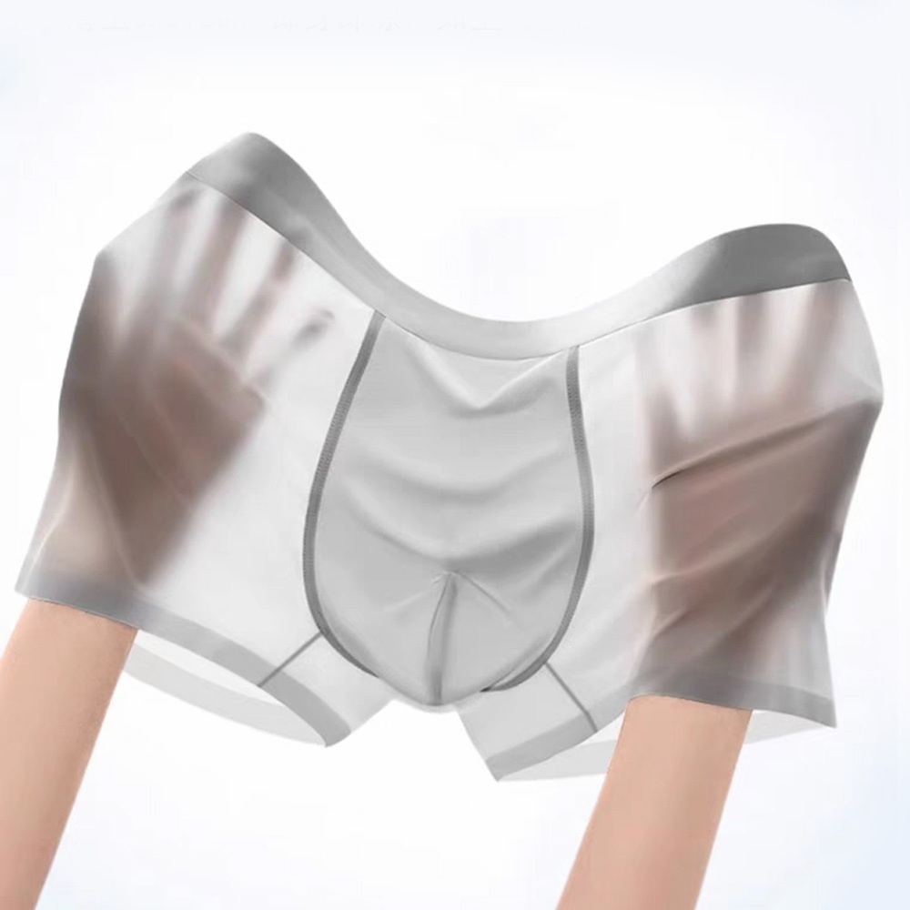 20D ultrathin transparent ice silk men's underwear 3A antibacterial