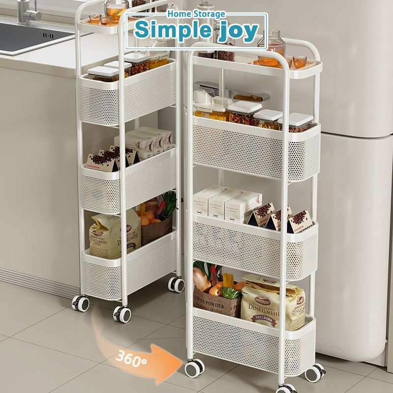 Simplejoy Cosmetic Storage Rack Kitchen Trolley Rack Sideboard Mobile ...