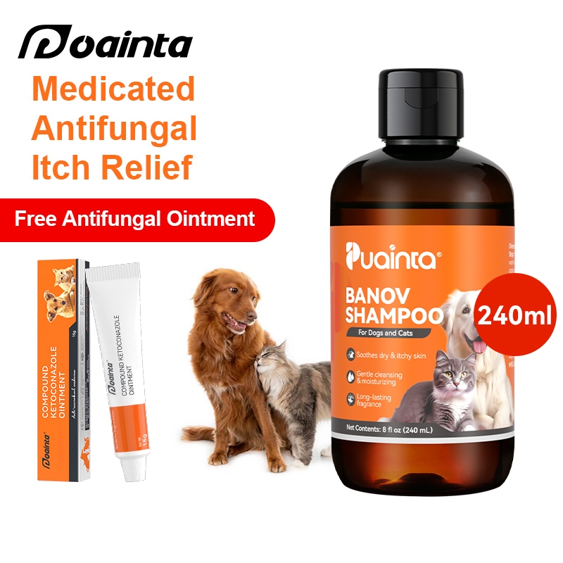 View of PUAINTA Antifungal Medicated Shampoo for Dog And Cat Skin Disease Anti ...