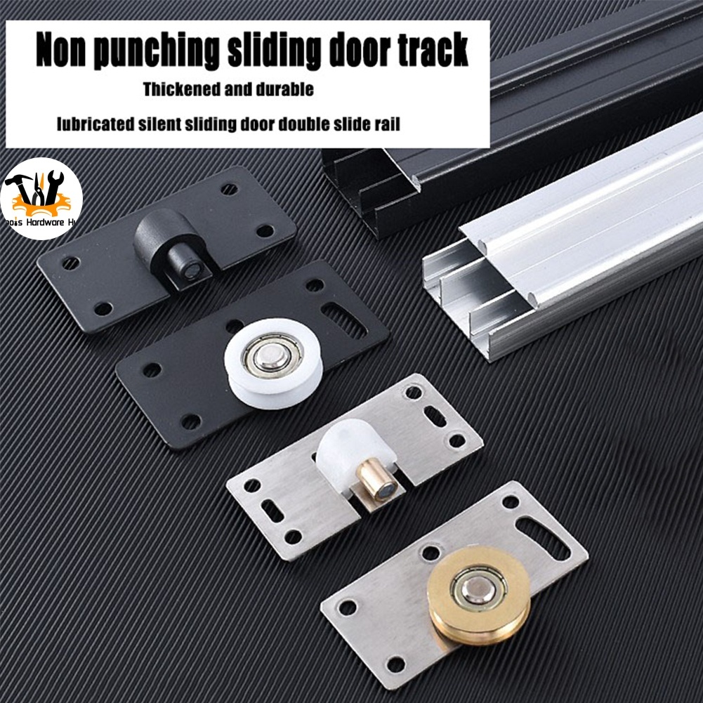 Sliding Door Roller Set A Pair Pulley Caster and 1M Wardrobe Sliding ...
