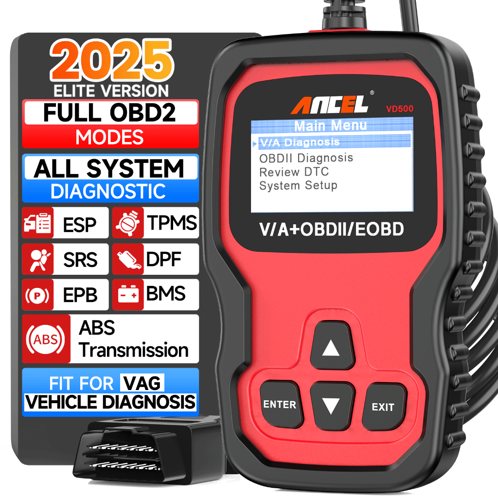 ANCEL VD500 Volkswagen Professional Diagnostics OBD2 Scanner Full ...