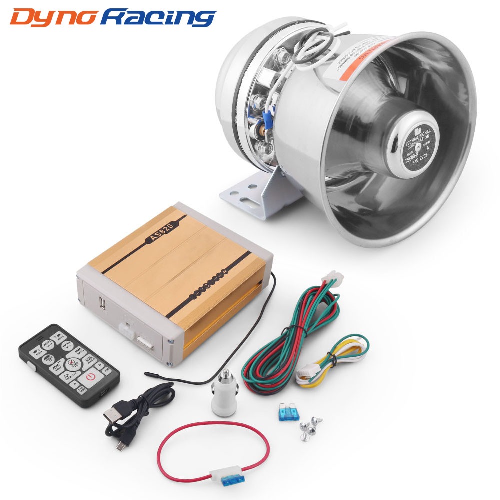 12V 200W-400W Car Warning Alarm Police Ambulance Siren Horn Speaker ...