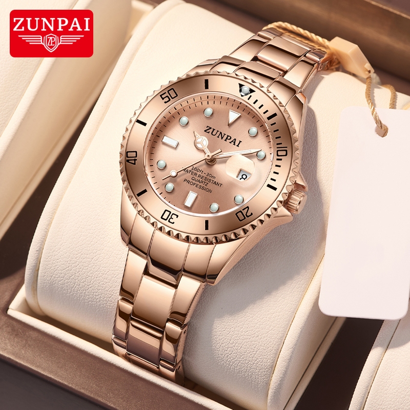 ZUNPAI Watch for Women Original Waterproof Stainless Steel