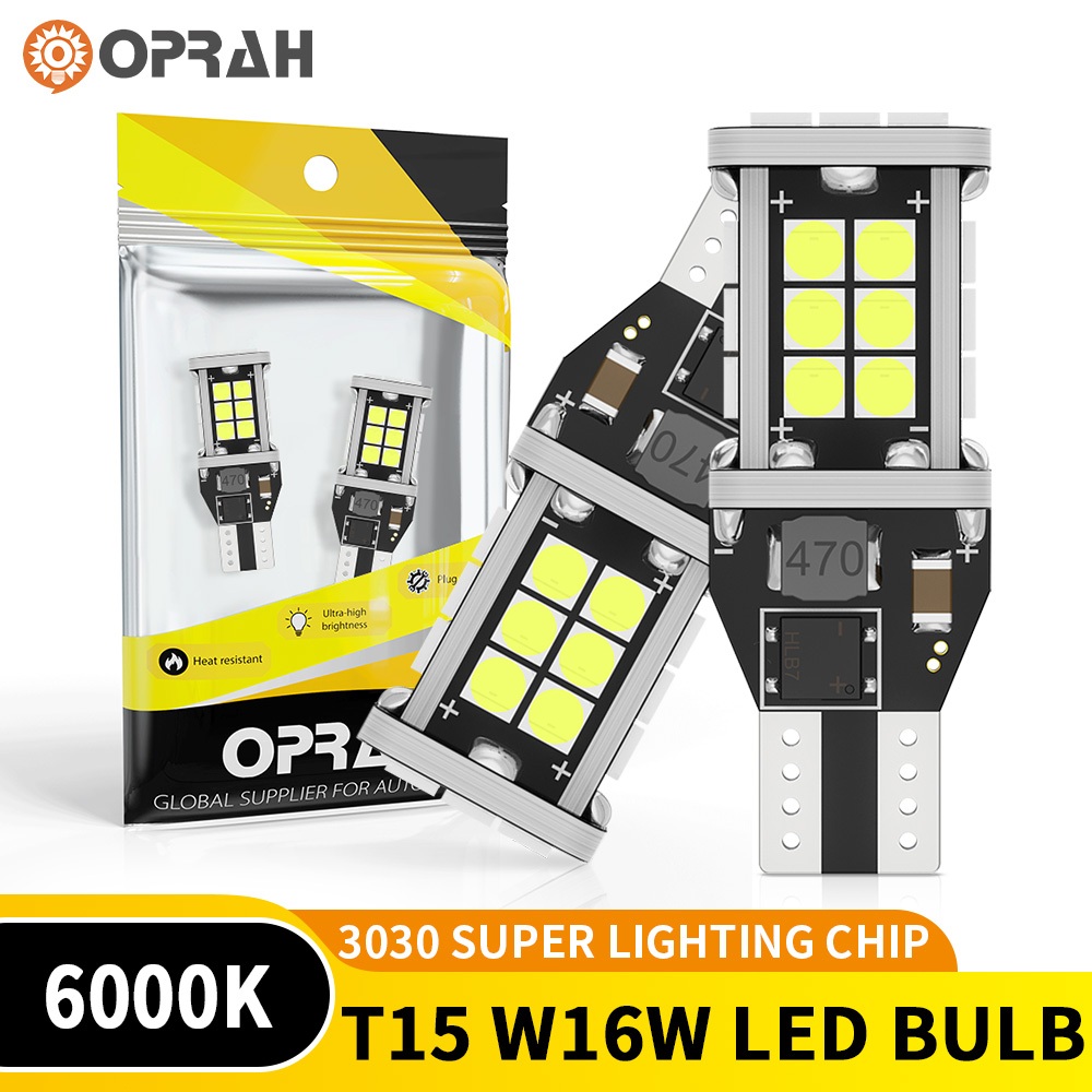 Oprah 2pcs T15 W16W LED Super Bright Bulb 3030 24SMD Car LED Bulb ...