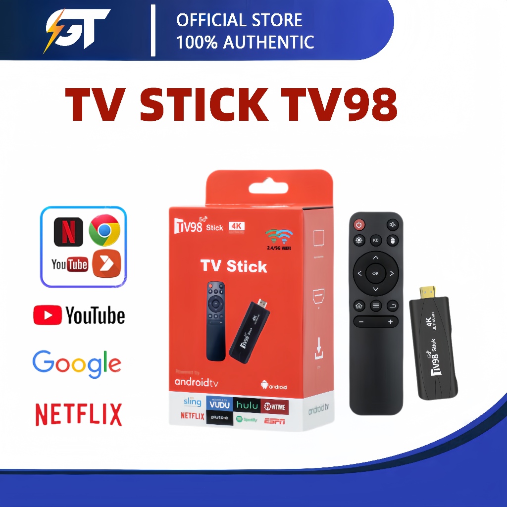TV98 Android 12.0 Smart Stick Rockchip 3228A Android Stick 2.4G/5GWIFI ...