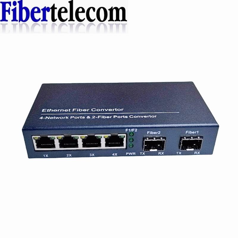 Fiber Optical SFP Media Converter Gigabit Ethernet switch 10/100/1000M ...