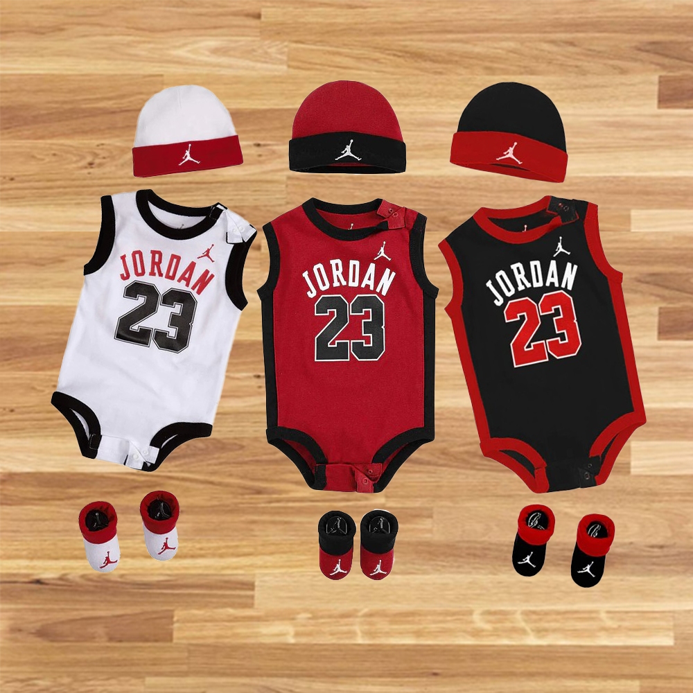 3Pcs NBA Basketball Theme 23 Jordan 0-24 Months Baby Clothes