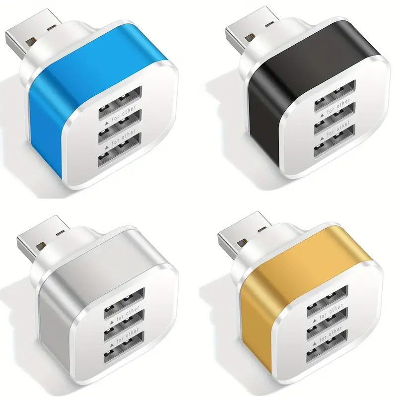 Mini 3-Port USB 2.0 Expender Extender Charger Hub Splitter Adapter ...
