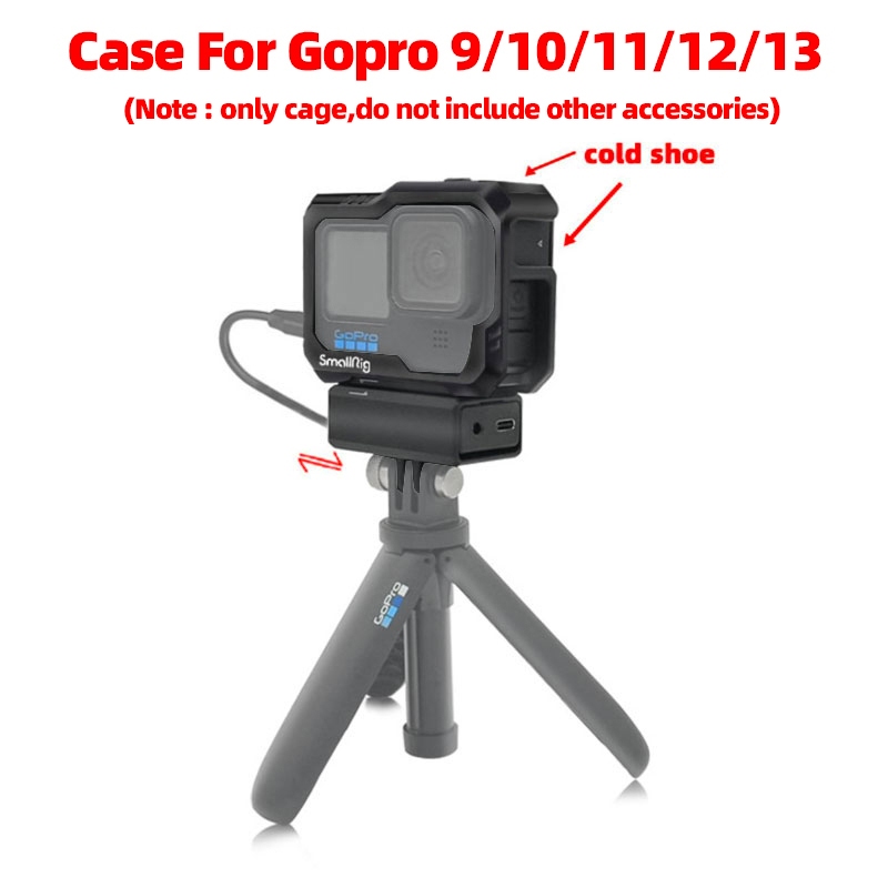 SmallRig case For GoPro Hero 9/10/11/12/13 Cage Vlog Kit Video Cage  Compatible with Mic Adapter