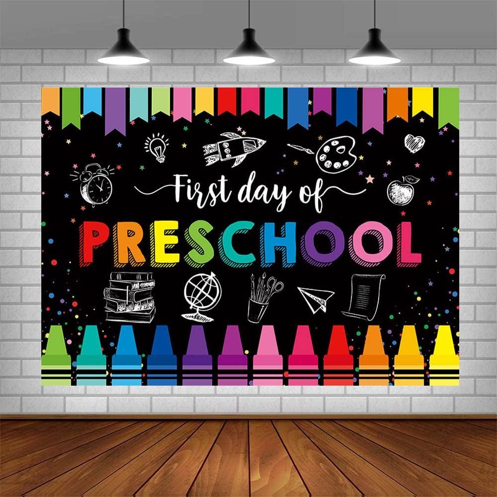 5x3ft Kids First Day of Preschool Backdrop Welcome to Preschool Banner ...