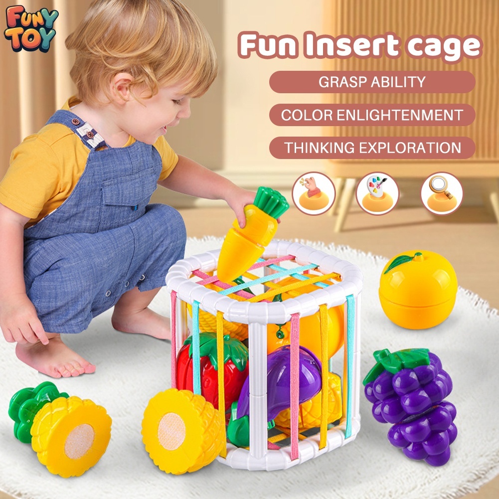 FT Early Educational Baby Toys Sensory Balls Toy Rainbow Rope Cube ...