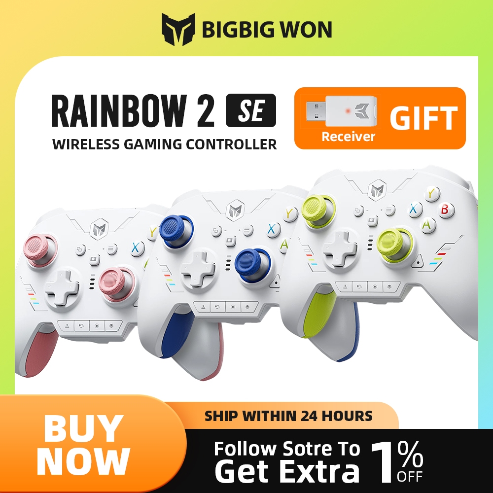BIGBIG WON Rainbow 2 SE Wireless Controller Motion Control, Hall Effect ...