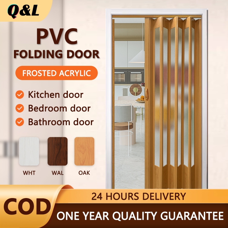 Accordion Sliding Door PVC folding door Frosted acrylic indoor ...