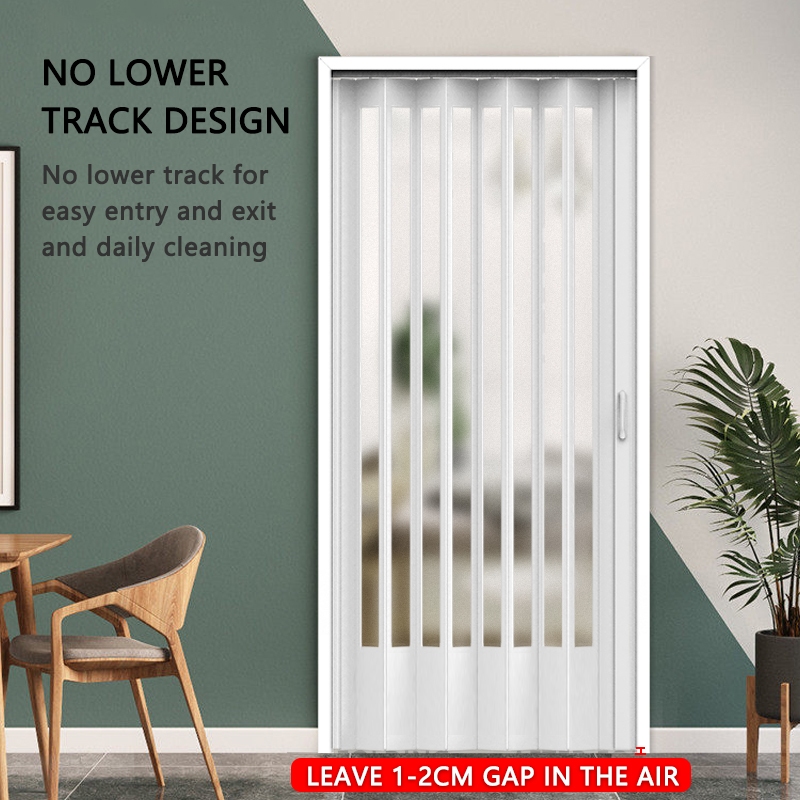 Folding door PVC Sliding door simple Partition Rail Door accordion ...
