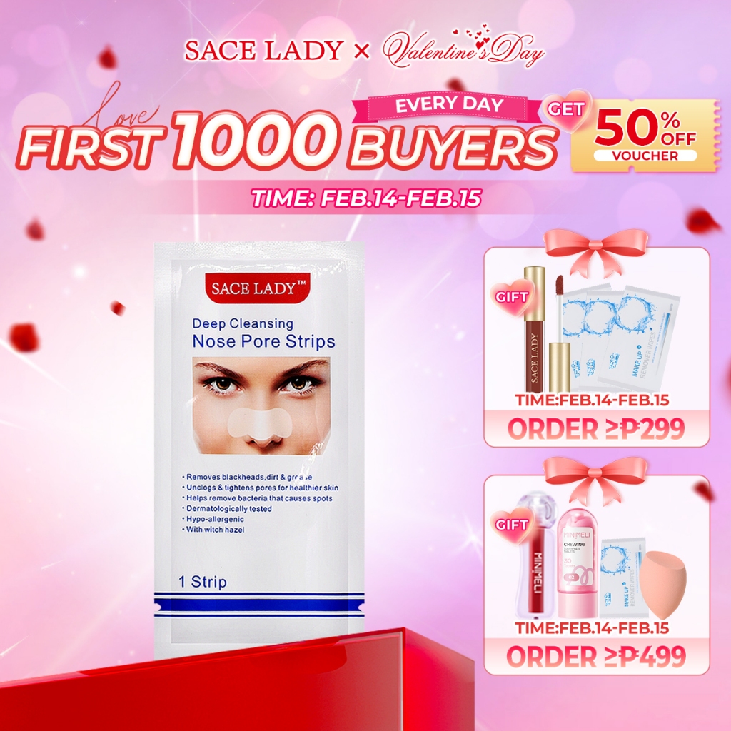 SACE LADY Deep Cleaning Nose Strip Blackhead Remover Clean Nose Pore ...