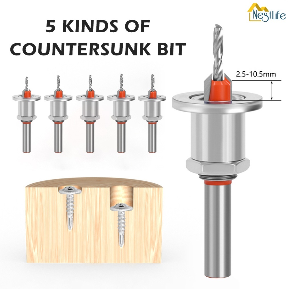 Adjustable Countersunk Drill Countersink Drill Bit Shank Adjustable ...