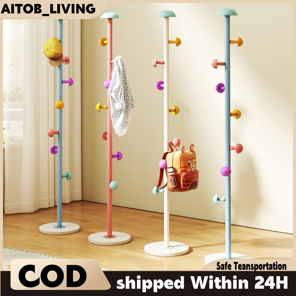 Coat Rack Stand Clothes Rack Cartoon Bag Hanger Organizer Metal ...