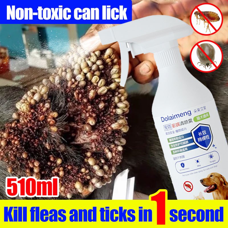Non-toxic can lick 510ML Tick and Flea Spray anti tick and flea For ... - Non Toxic Flea Removal For Cats At Home