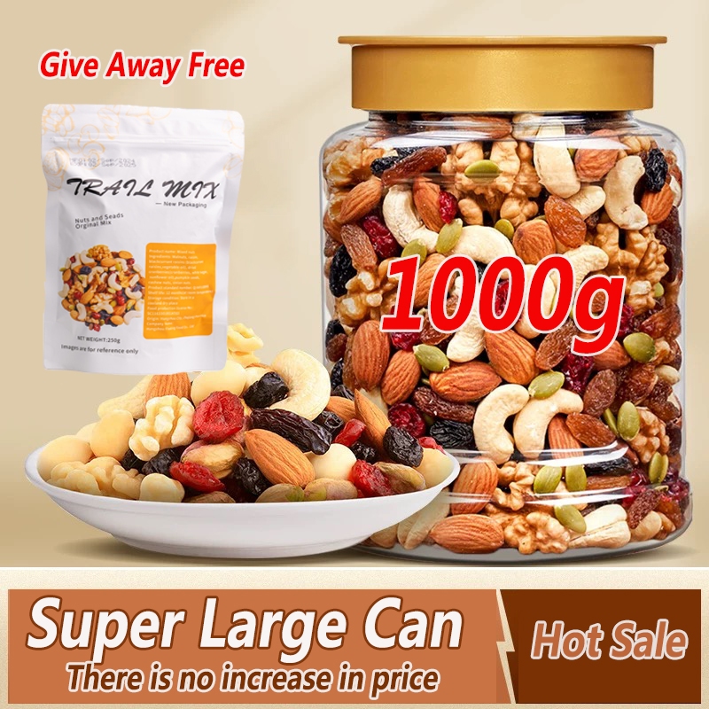 【BUY 1 TAKE 1】1000g Mixed Nuts and Fruits Snack Trail Mix Nuts and ...