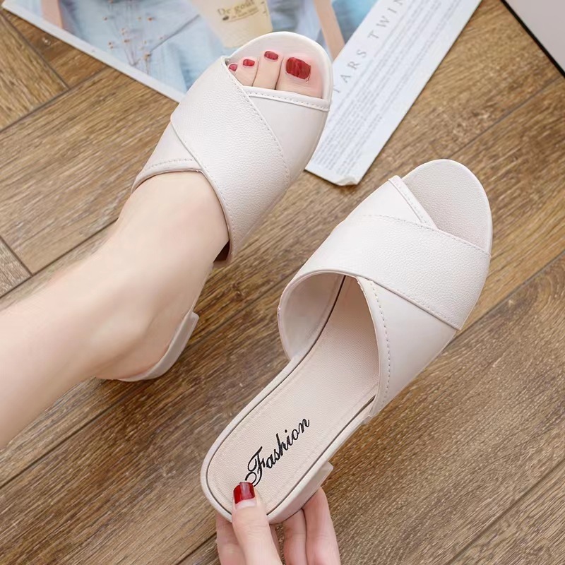 casual summer 1 inch slip on sandals for women | Shopee Philippines