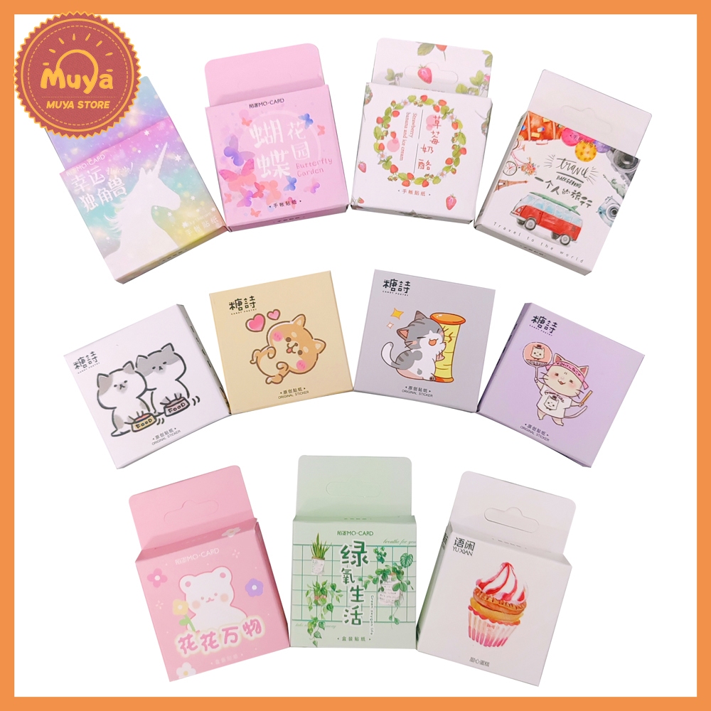 MUYA 45/50 Pcs Various Styles of Stickers for Journal DIY Scrapbooking ...