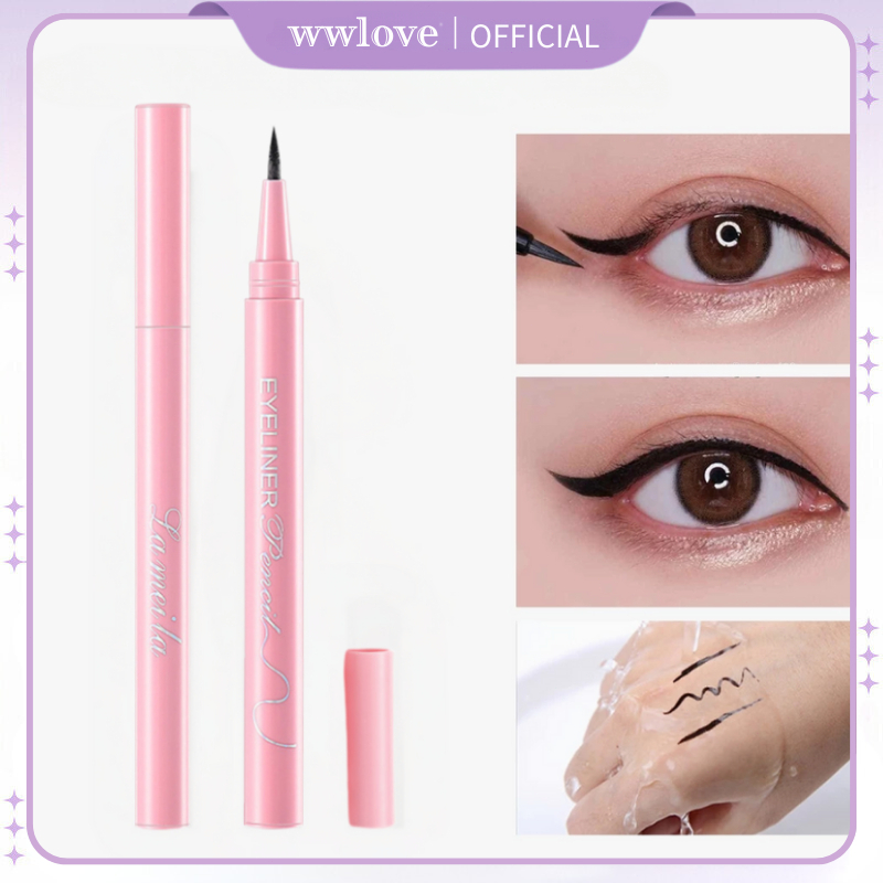 Waterproof Quick Dry Liquid Eyeliner Pen Ultra-fine Black Lasting Lying ...