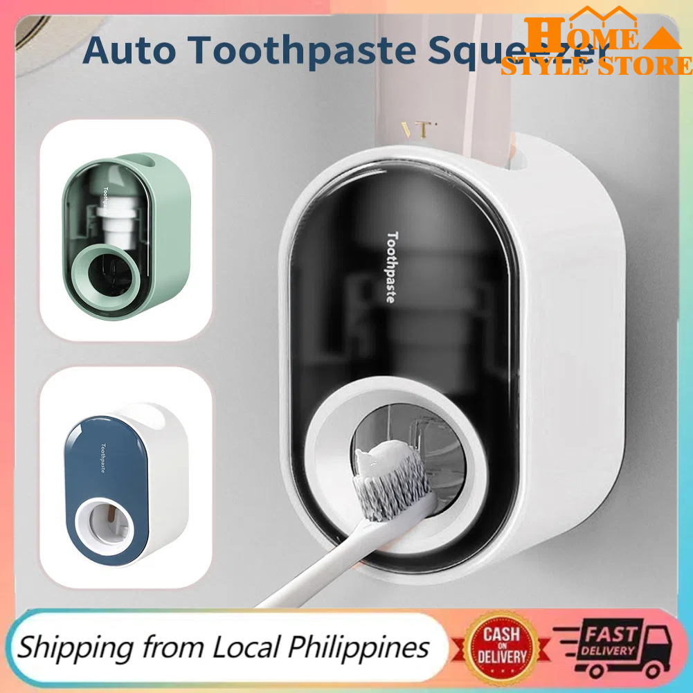 Auto Toothpaste Squeezer Wall Mount Toothbrush Dispenser Toothpaste ...