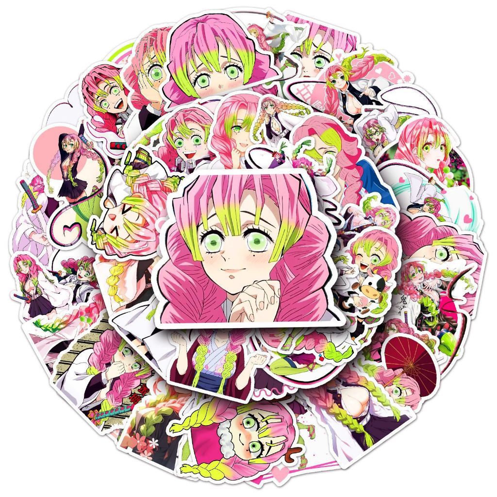 50pcs Demon Slayer Kanroji Mitsuri Stickers DIY Skateboard Fridge ...