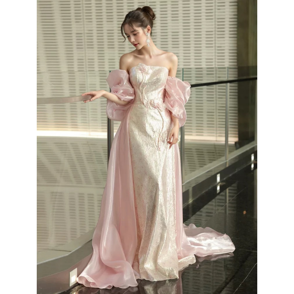 Spring Summer New Arrival Bridal Morning Robe & Pink Cocktail Dress ...