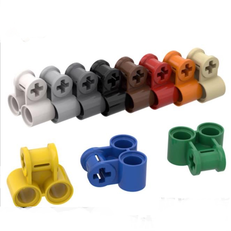 10Pcs Building Blocks 32291 Axle and Pin Connector Perpendicular Double ...