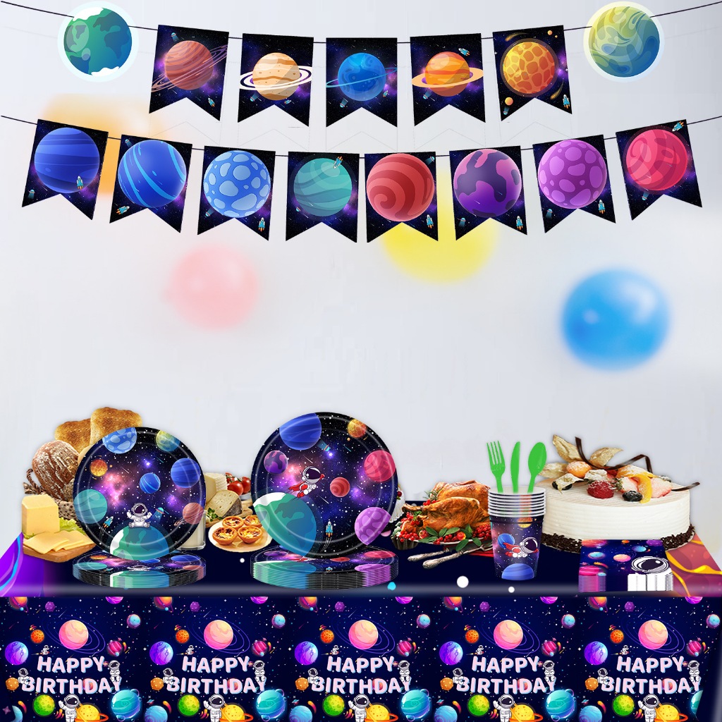 Space theme party decoration children boys and girls, solar system ...