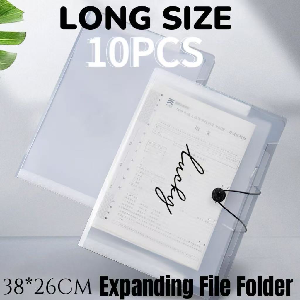 10Pcs Long Expandable File Folder Organizer Document Organizer Paper ...