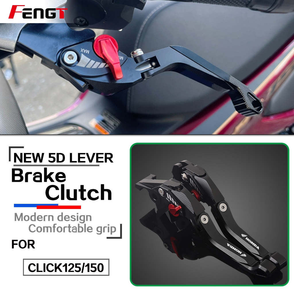 NEW 5D Brake Levers For HONDA Click 150 V1 V2 V3 V4 Click 125 160 Brake ...