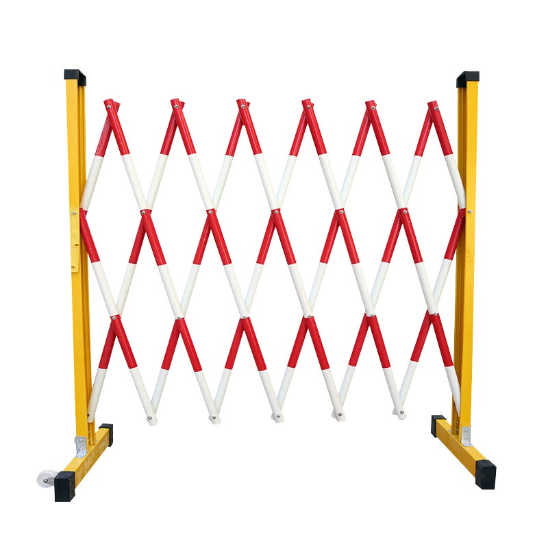 Street traffic barrier movable fiberglass telescopic guardrail safety ...