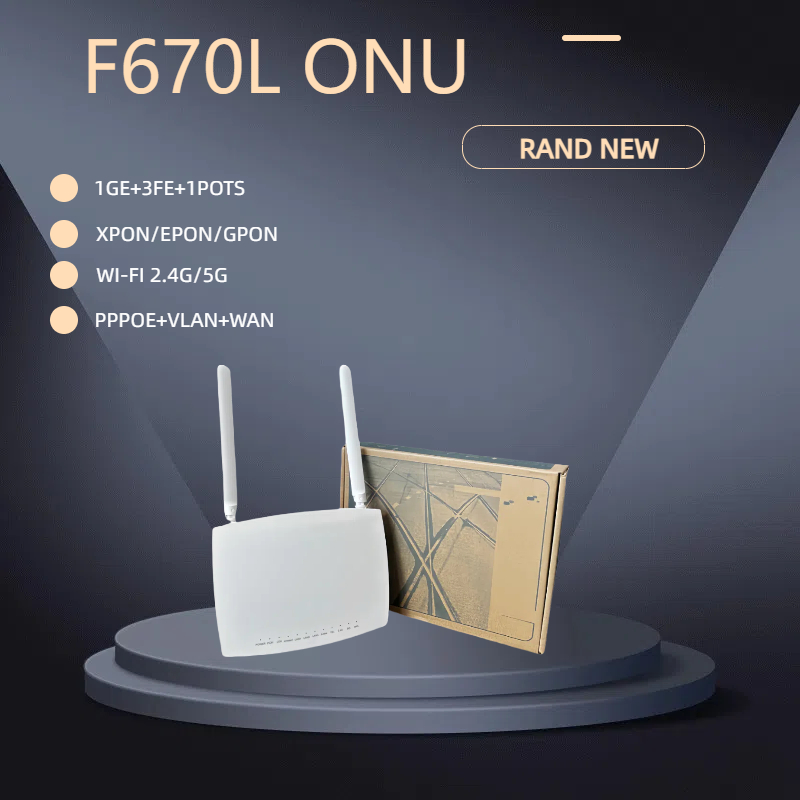 Brand F670L ONT/ONU EPON/GPON/XPON English Firmware Dual Band 4GE+1tel ...