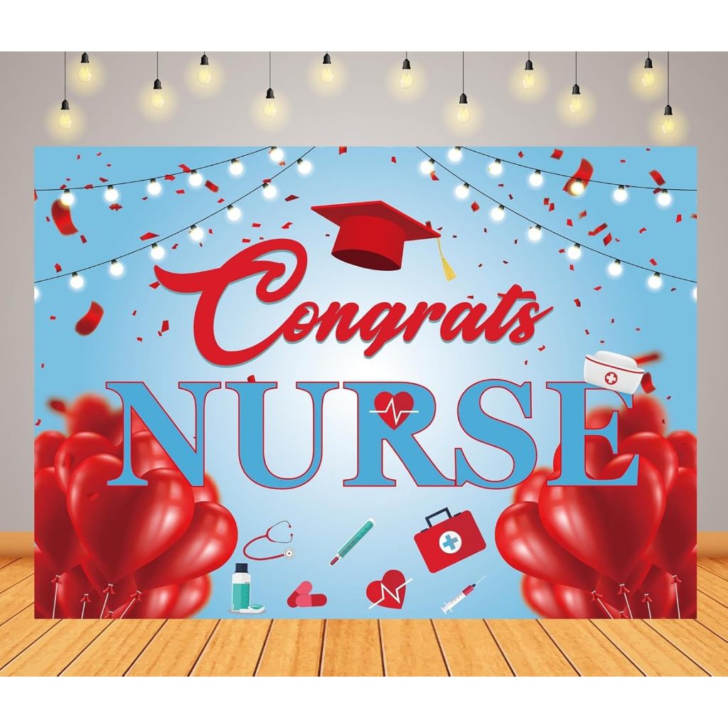 7x5ft Congrats Nurse Backdrop Medical School Nurse Graduation ...