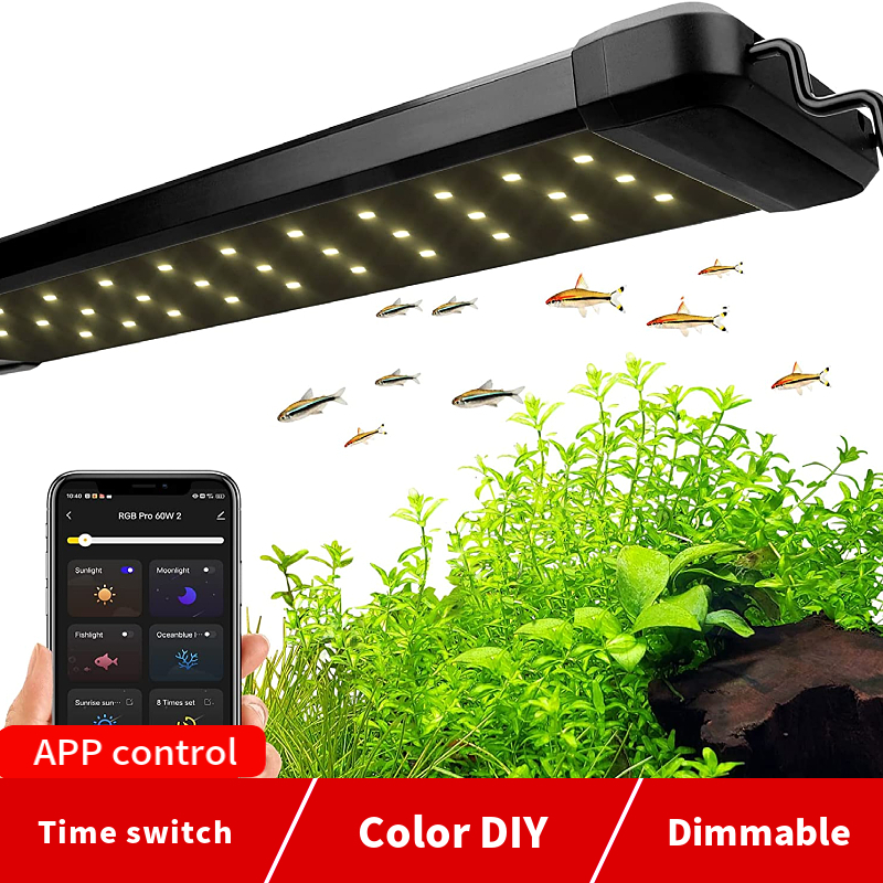 （Fast delivery）30-120CM Smart Aquarium LED Light App Control, Full ...