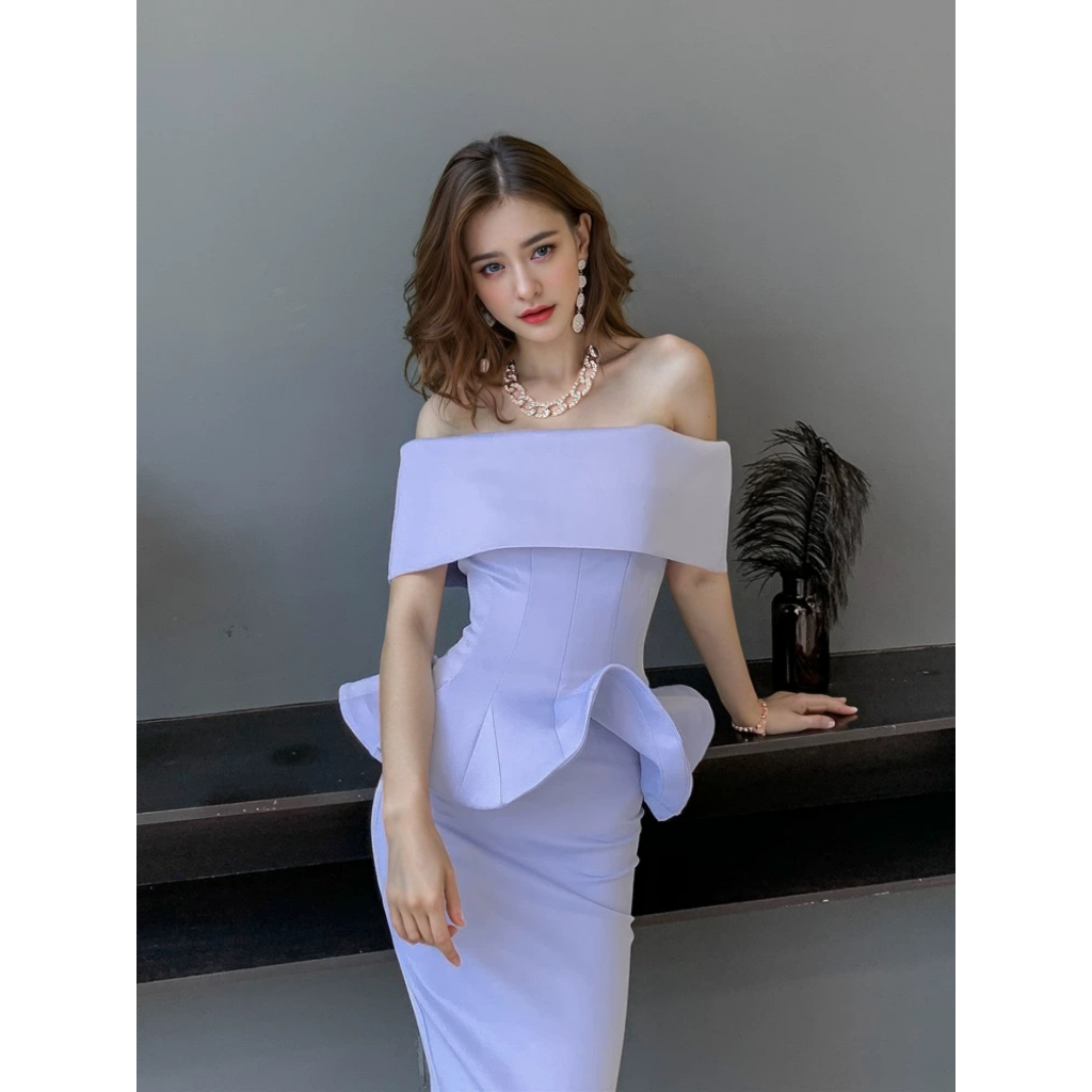 Elegant women's two piece set, tube top, strapless top, evening party
