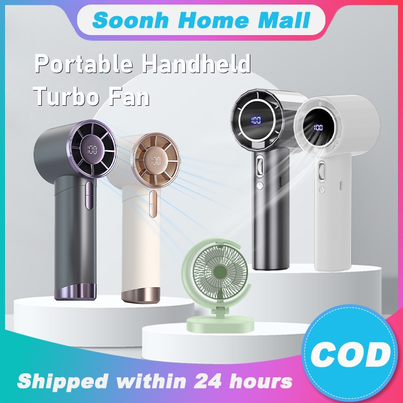 Portable Turbo Jet Mini Fan Rechargeable Handheld Fan Strong Wind 100 ...