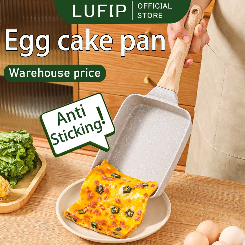 1/2/3 grid Non Stick Pan Flat Frying Pan Cooking Egg cake pan | Shopee ...