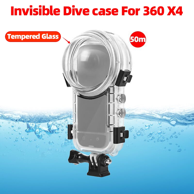 Fully Invisible Dive Case for Insta360 X4 Panoramic Camera 50M ...