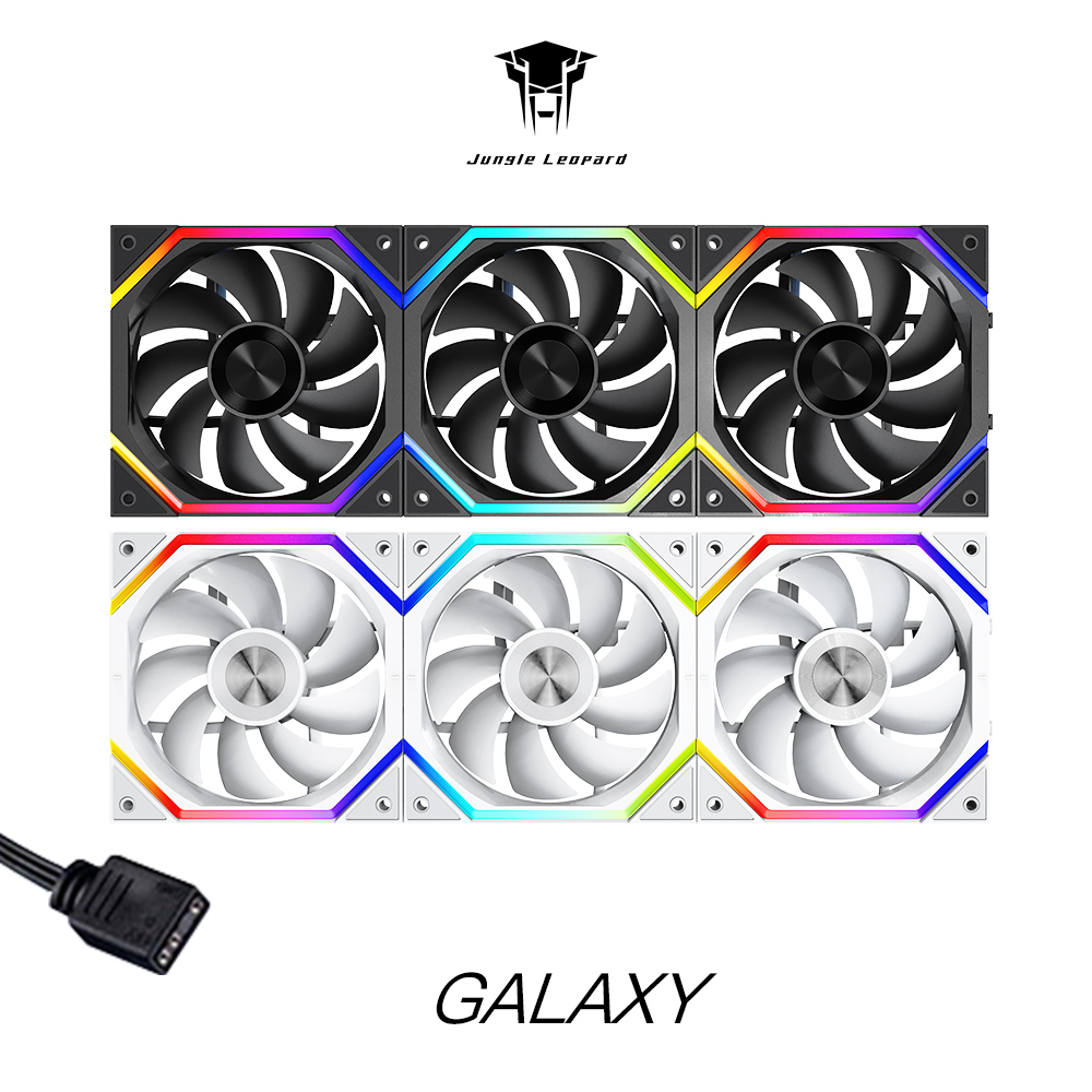 Jungle Leopard Galaxy ARGB Building Blocks Fan 120mm 3 IN 1 Black ...