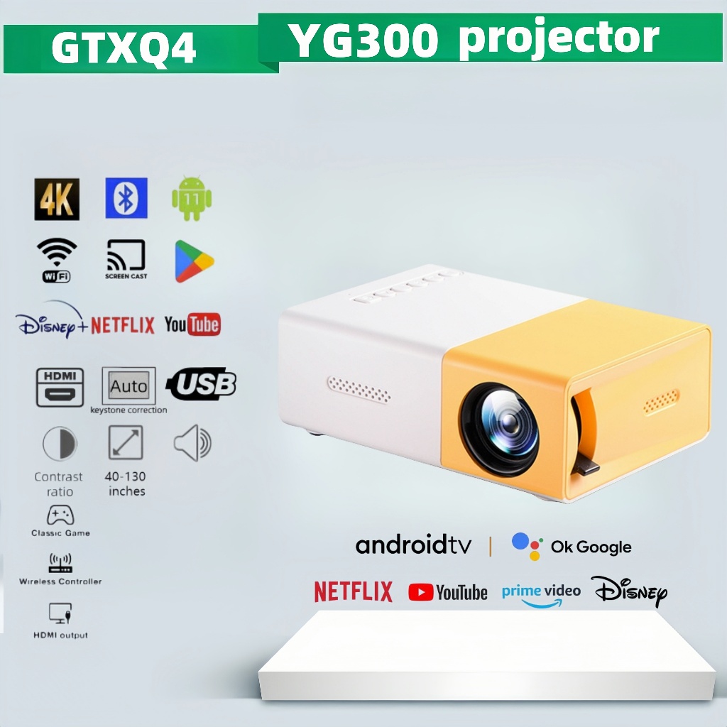 Mini Smart Projector YG300 Portable LED Mini Projector HP Mini Home ...